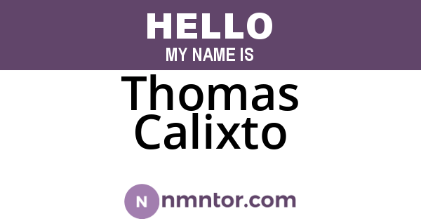 Thomas Calixto