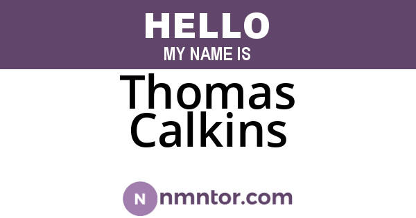 Thomas Calkins