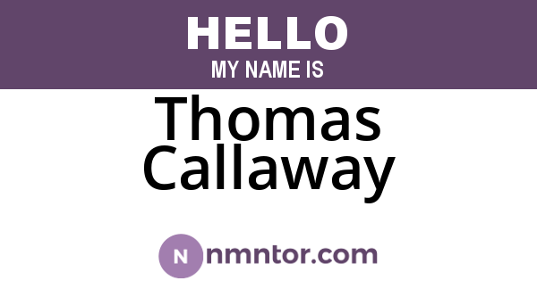 Thomas Callaway