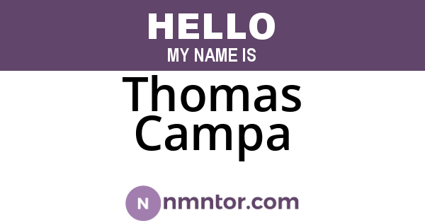 Thomas Campa
