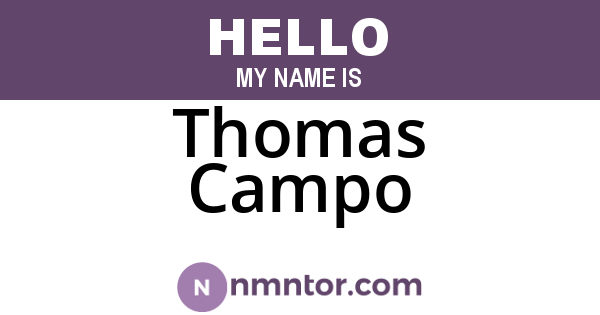 Thomas Campo