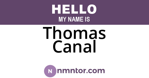 Thomas Canal