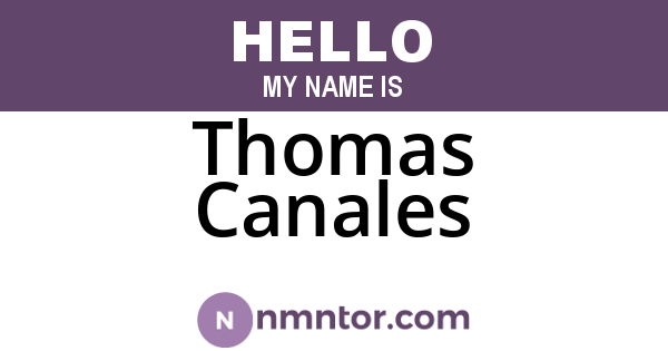 Thomas Canales