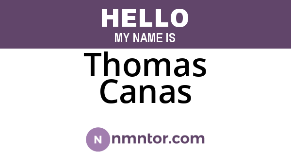 Thomas Canas