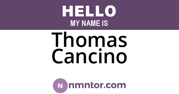 Thomas Cancino