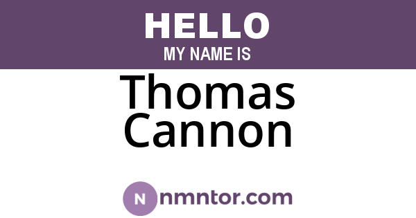 Thomas Cannon