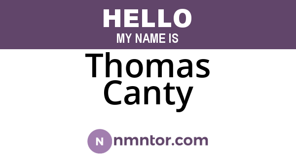 Thomas Canty
