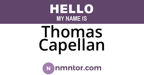 Thomas Capellan