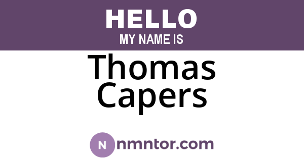 Thomas Capers