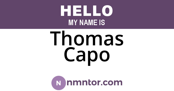 Thomas Capo