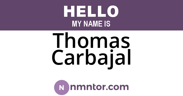 Thomas Carbajal