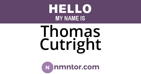 Thomas Cutright