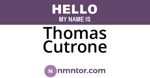 Thomas Cutrone