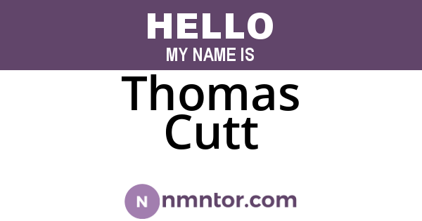 Thomas Cutt