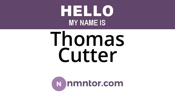 Thomas Cutter
