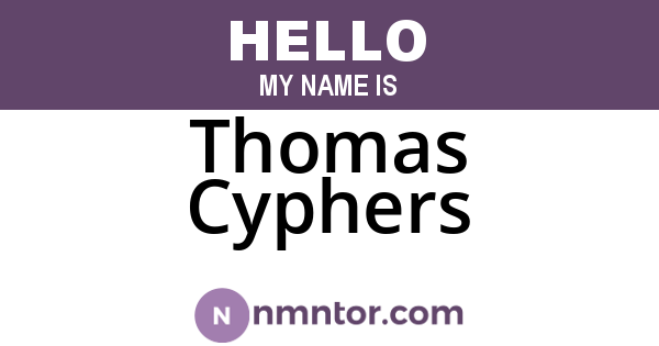 Thomas Cyphers