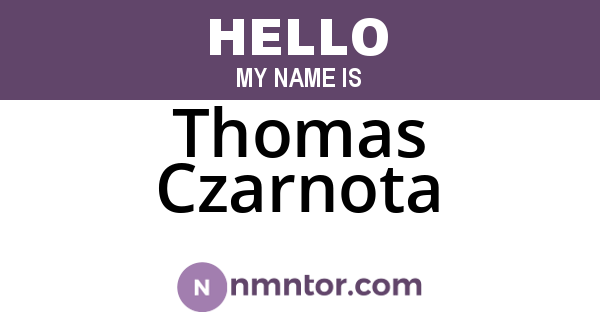 Thomas Czarnota