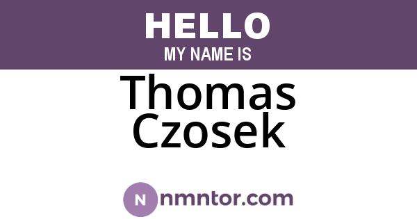 Thomas Czosek