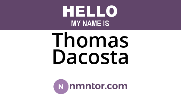 Thomas Dacosta