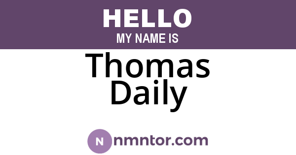 Thomas Daily