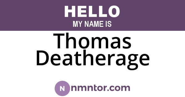 Thomas Deatherage