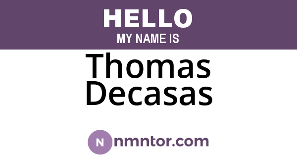Thomas Decasas