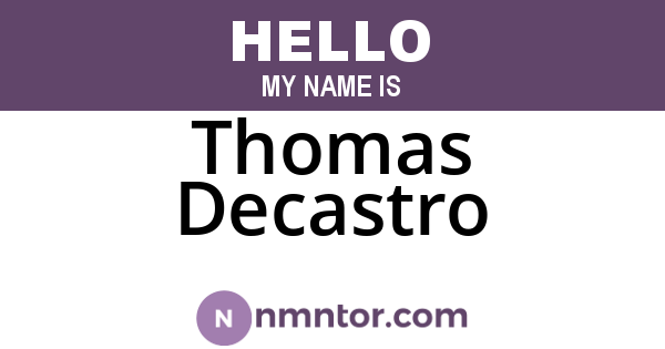 Thomas Decastro