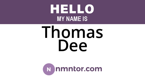 Thomas Dee