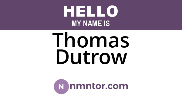 Thomas Dutrow