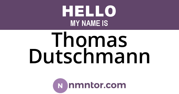 Thomas Dutschmann