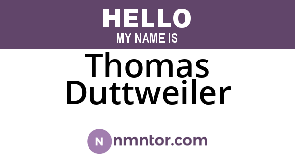 Thomas Duttweiler
