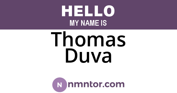 Thomas Duva