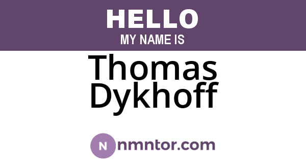 Thomas Dykhoff