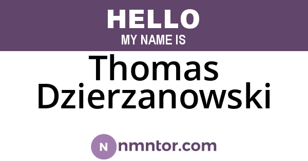 Thomas Dzierzanowski