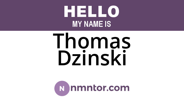 Thomas Dzinski