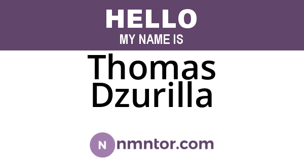Thomas Dzurilla