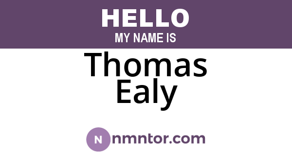 Thomas Ealy