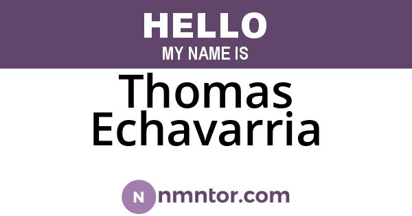 Thomas Echavarria