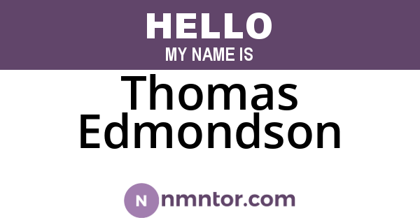 Thomas Edmondson