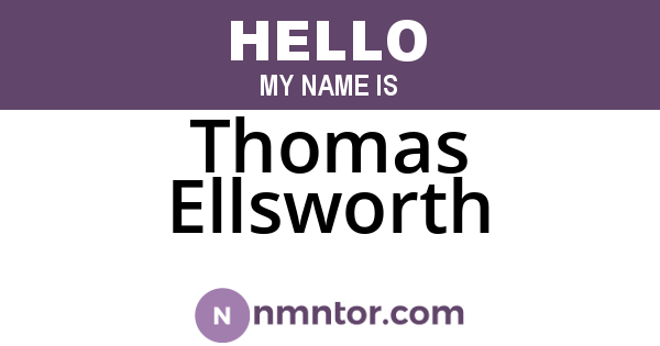 Thomas Ellsworth
