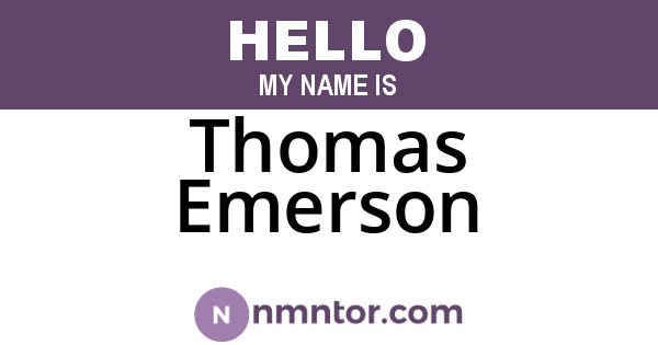 Thomas Emerson