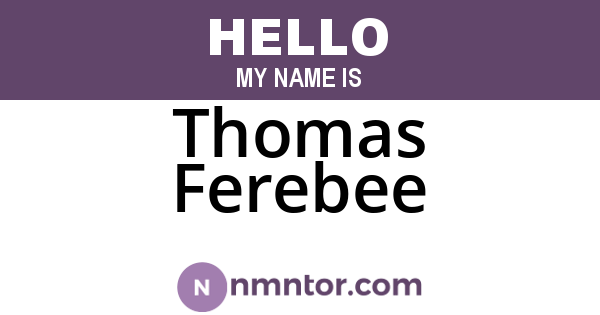 Thomas Ferebee