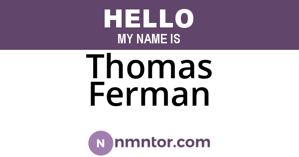 Thomas Ferman