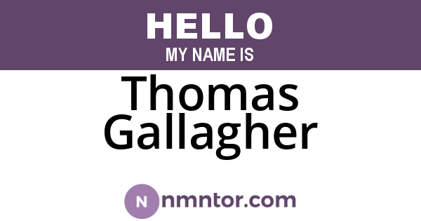 Thomas Gallagher