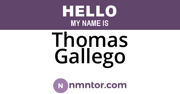 Thomas Gallego