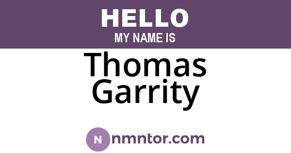 Thomas Garrity