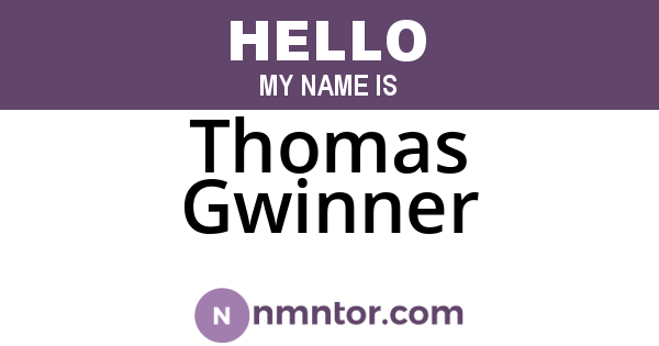 Thomas Gwinner