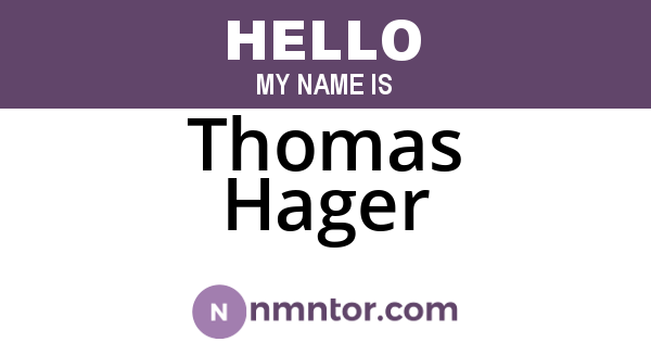Thomas Hager