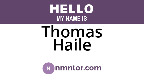 Thomas Haile