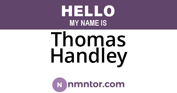 Thomas Handley